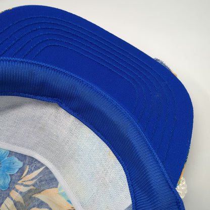 San Sun Boise Cascade Industrial Lumber 5 Panel Blue Floral One Size Hat Rope