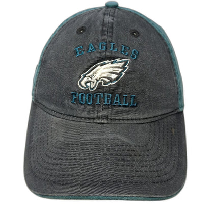 Philadelphia Eagles NFL Team Apparel Cap Black Green One Size Slideback Hat Logo