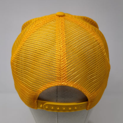 CSI Eagles Snapback Trucker Hat Yellow One Size Adjustable Mesh Back Rope