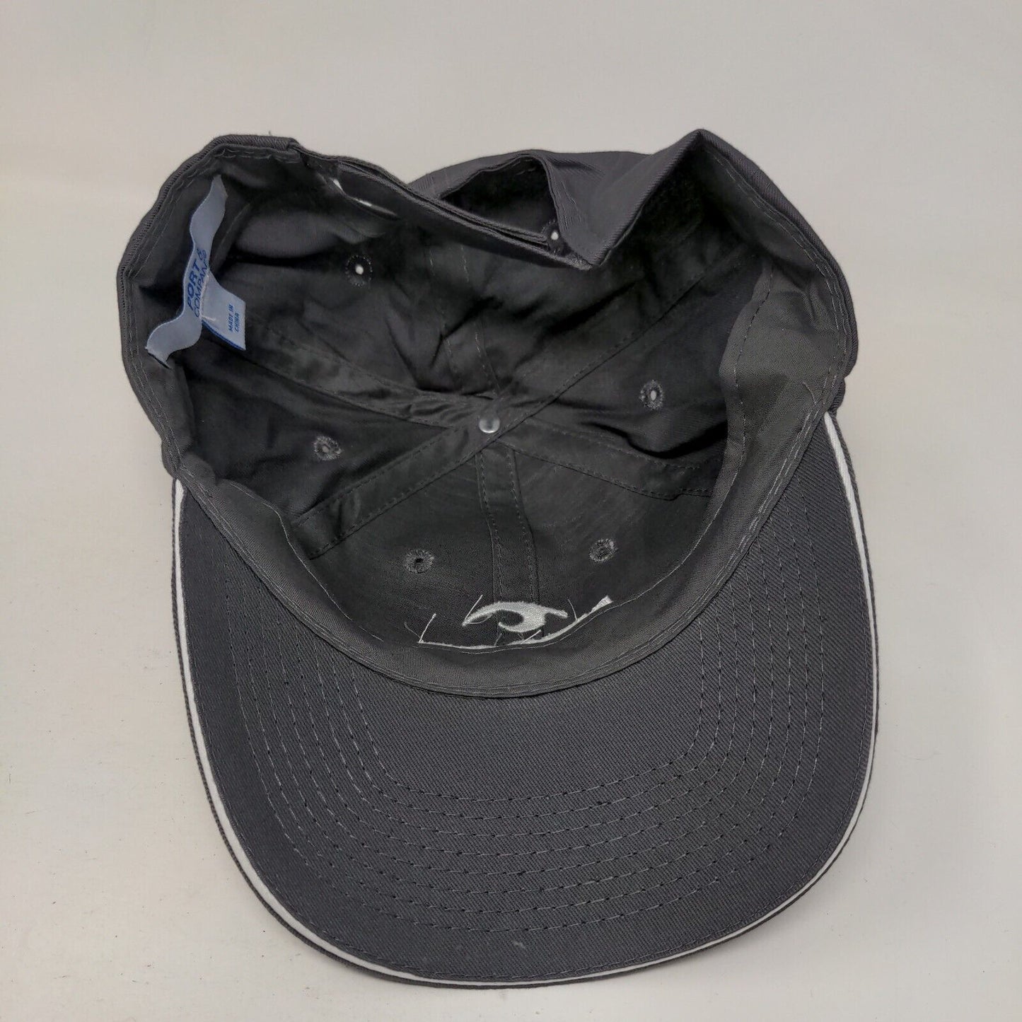 NESCO Resource Strapback Hat Gray One Size Embroidered Port & Company