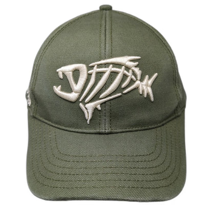 G.Loomis Baseball Cap Green One Size Fear No Fish Skeletal Logo Strapback Hat