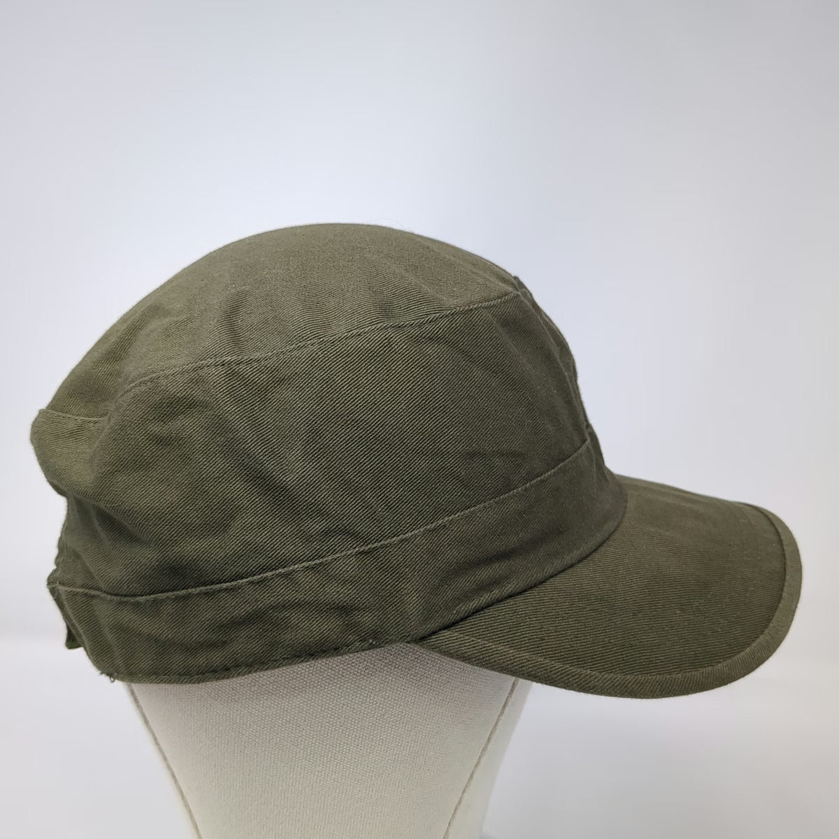 Decky Army Cap Green One Size Cotton Strapback Military Style Solid Plain Hat