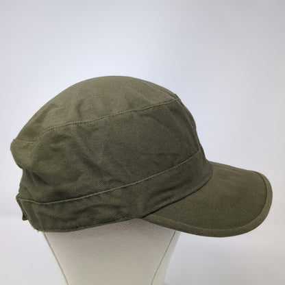 Decky Army Cap Green One Size Cotton Strapback Military Style Solid Plain Hat