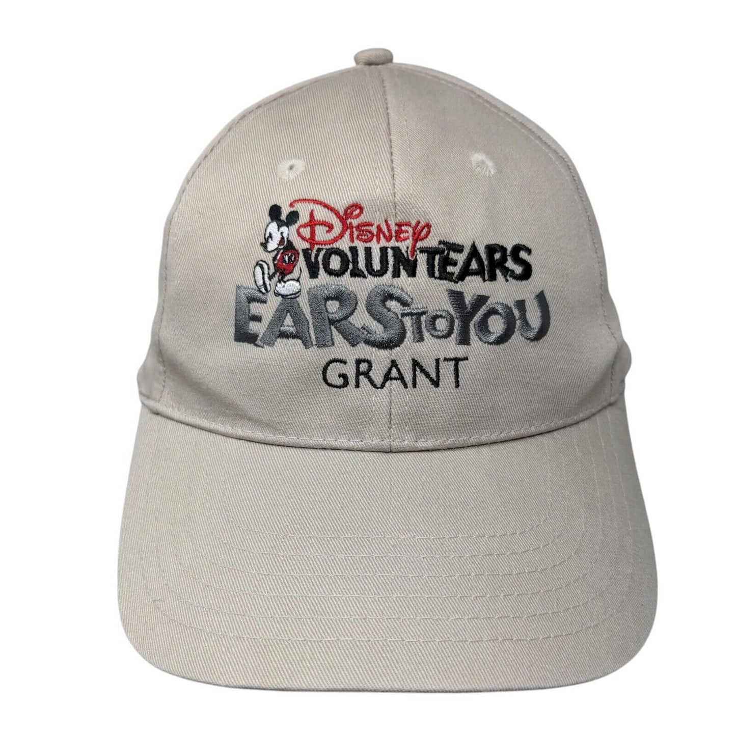 Disney Voluntears Ears To You Grant Strapback Hat Tan One Size Mickey Mouse