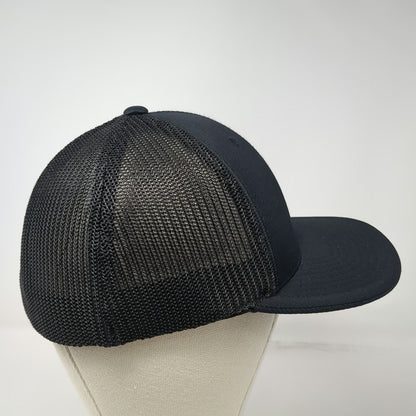 Pacific Headwear Baseball Cap Black 7 3/8 Mesh Back Stretch Fit Sunroc Logo Hat
