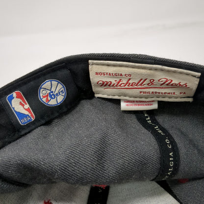 Mitchell & Ness Philadelphia 76ers NBA Hat Gray Red 7 3/4 Fitted Cap Flat Brim
