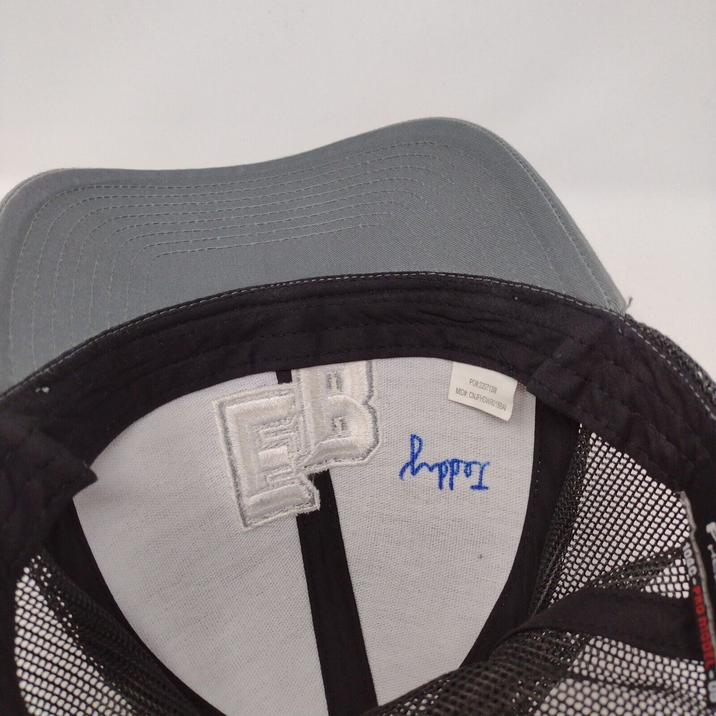 EB Snapback Mesh Back Trucker Hat Gray OSFA Embroidered Pacific Headwear