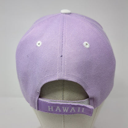 Hawaii Strapback Hat Purple One Size Adjustable Embroidered Chelona