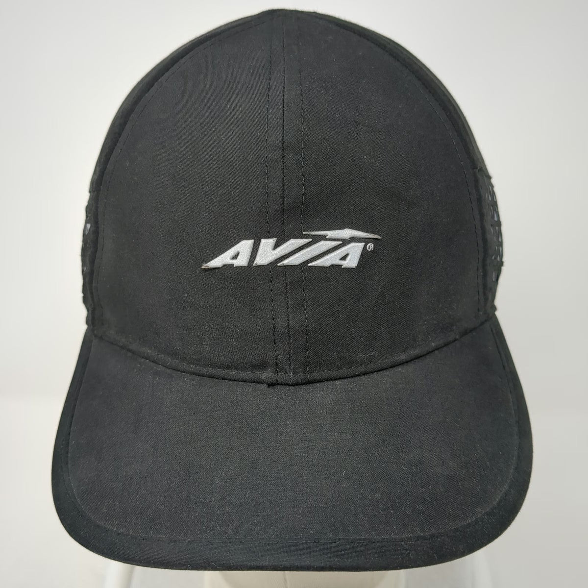 Avia Baseball Cap Black One Size Performance Running Strapback Graphic Hat