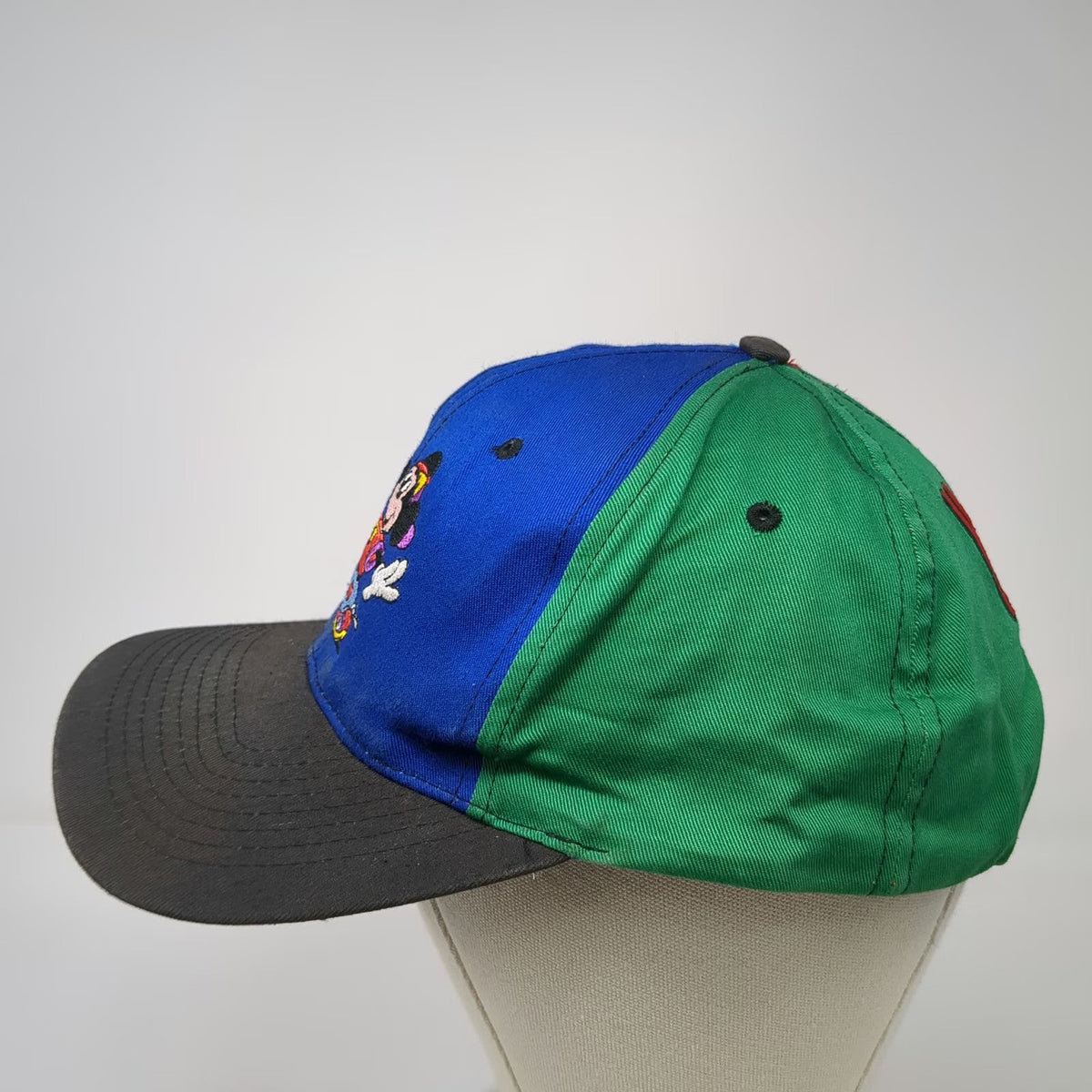 Mickey Unlimited Snapback Blue Red Green Black One Size Hat Mouse Colorblock Art