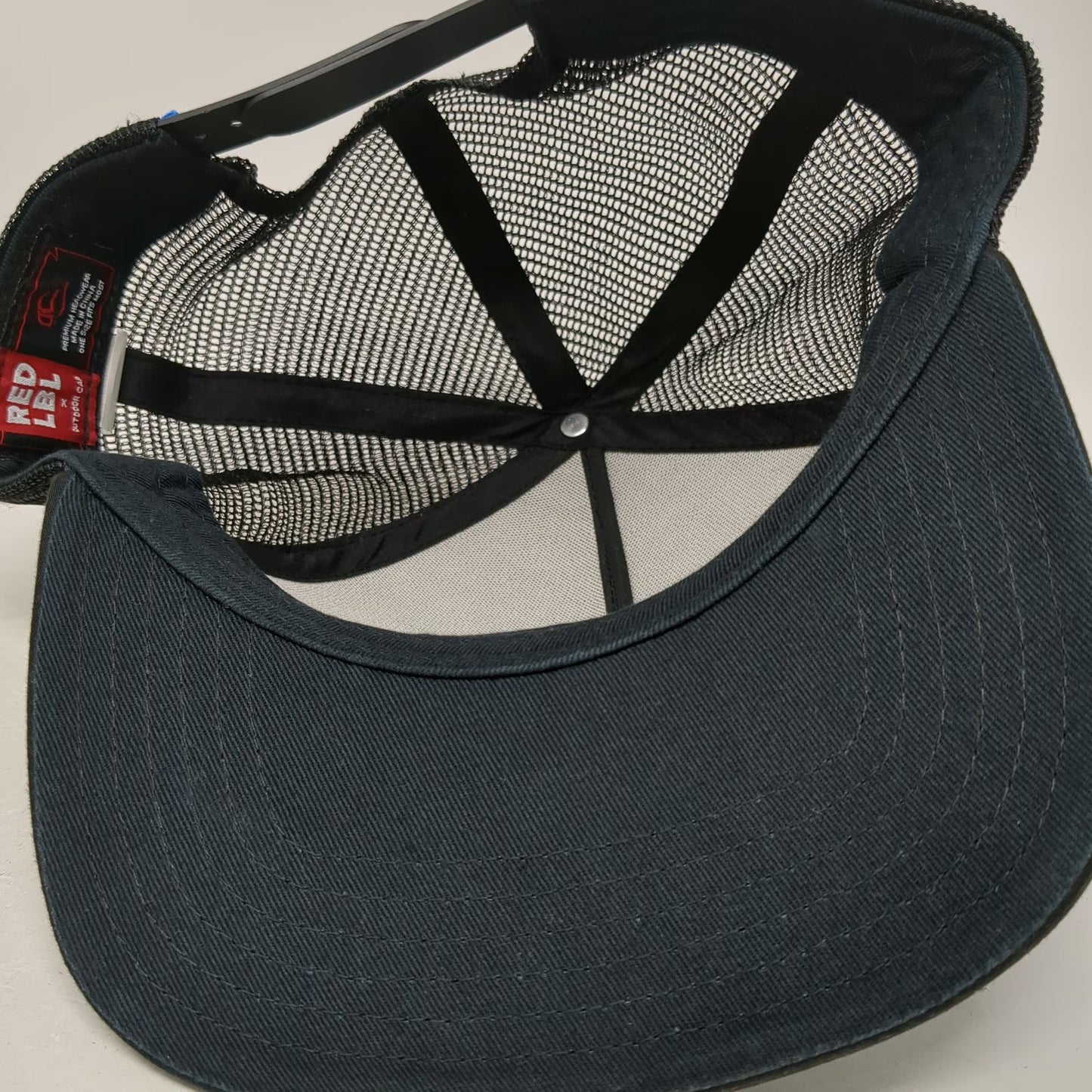 Outdoor Cap Trucker Hat Black One Size Gradient Mesh Snapback Flat Bill Hat