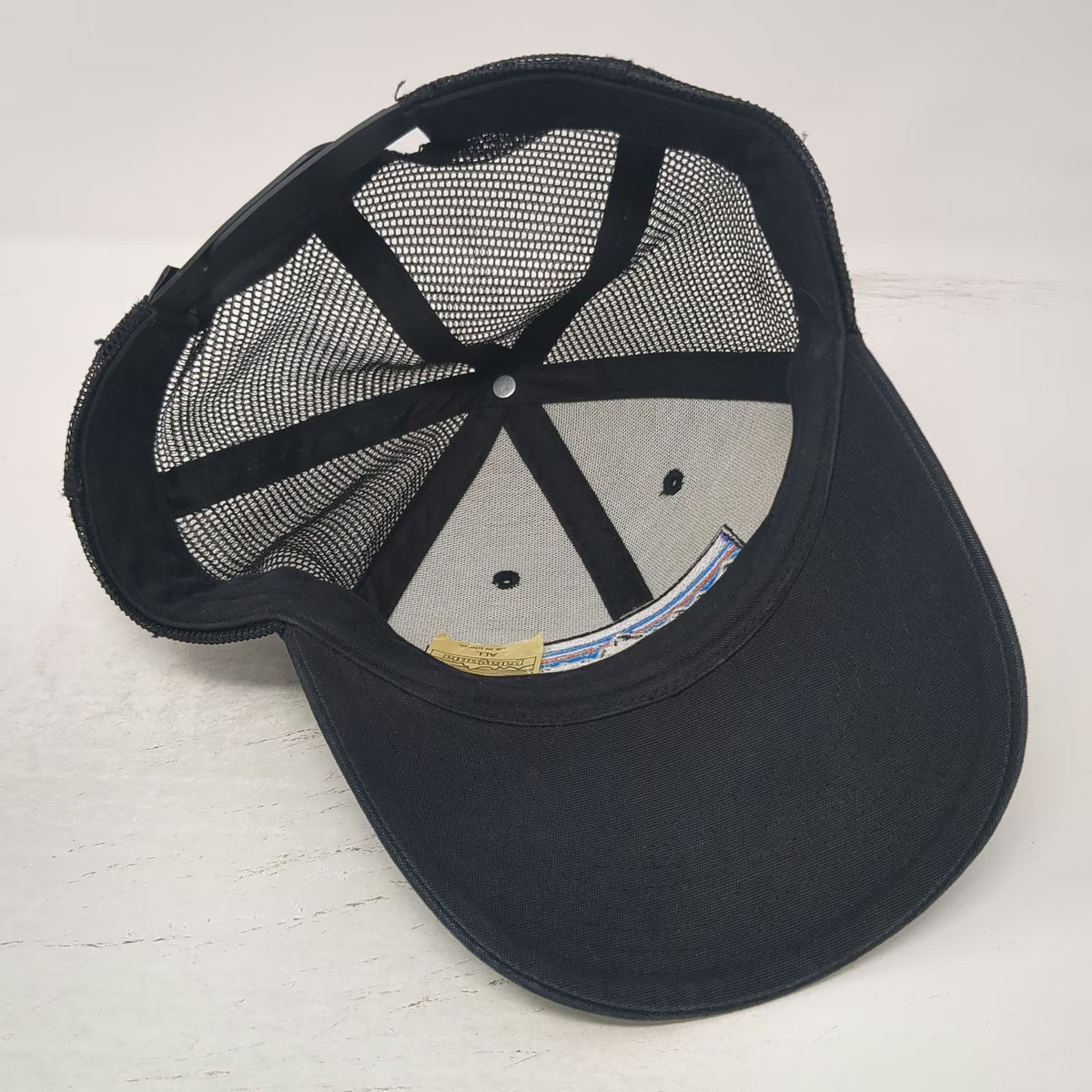 Patagonia Trucker Hat Black One Size Mesh Snapback Fitz Roy Mountain Patch
