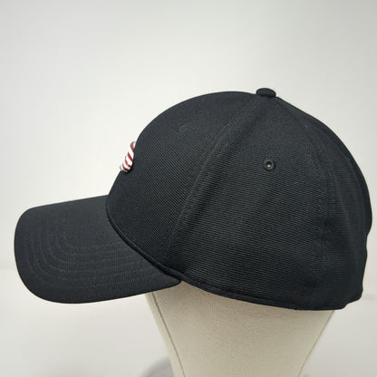 Oakley Baseball Cap Black XL US Flag Logo Performance Flexfit Stretch Fit Hat