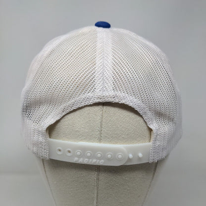 GC Snapback Mesh Back Trucker Hat Blue One Size Embroidered Colorblock