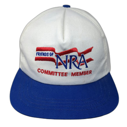 Americap USA 5 Panel White Blue One Size NRA Committee Member Snapback Hat