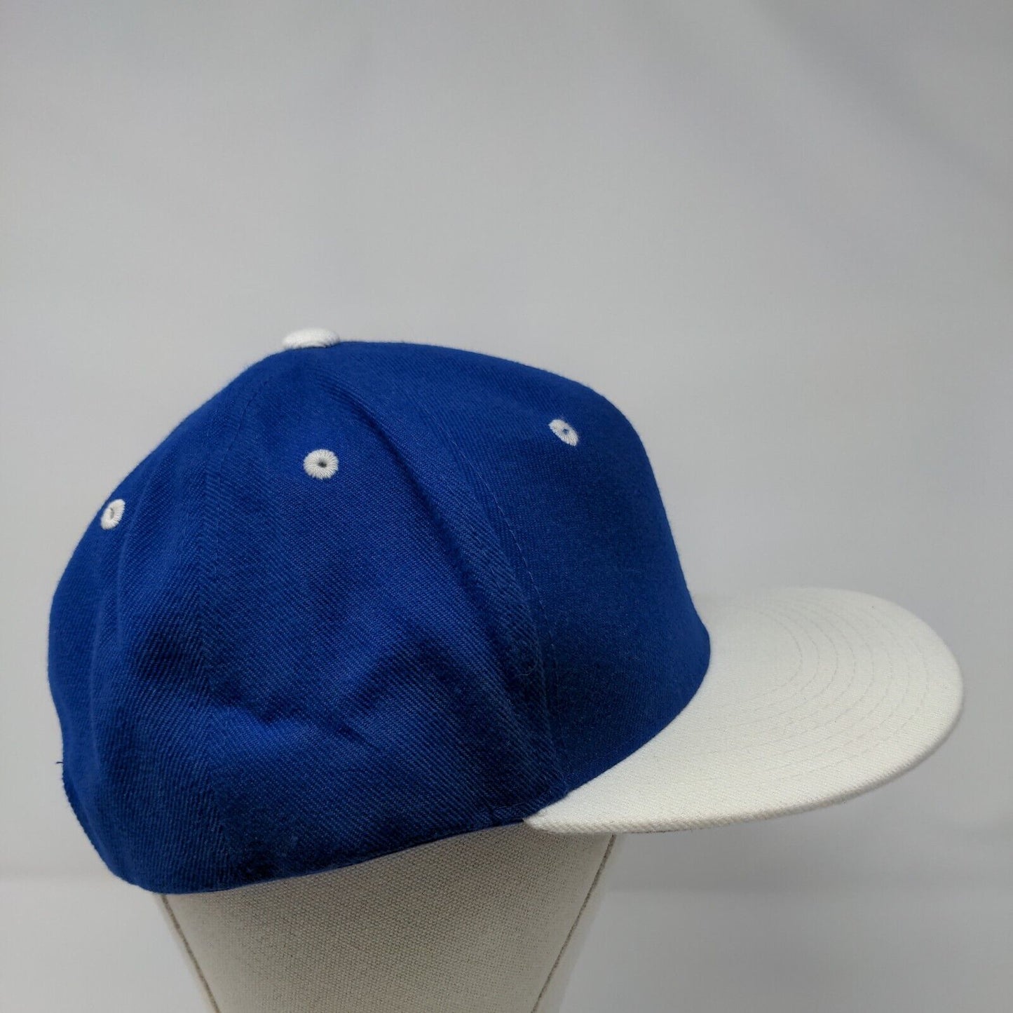 Unbranded Snapback Hat Blue OSFM Adjustable Vented Holes 6 Panel Blank Acrylic
