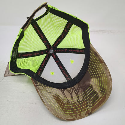 Kryptek Baseball Cap Brown Yellow One Size Mesh Camo Triple C Concrete Hat