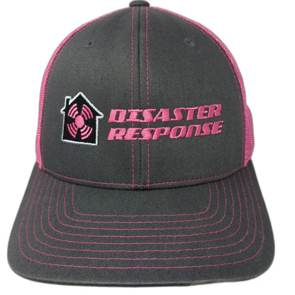 Richardson 112 Trucker Hat Black Pink One Size Disaster Response Mesh Snapback