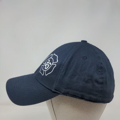 Feaster Fitted Hat Blue M/L Embroidered Logo Vented Holes 6 Panel New Era