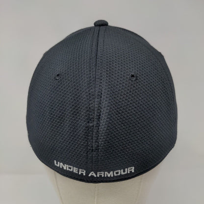 Under Armour Fitted Hat Black M/L Classic Fit Blitzing Embroidered 6 Panel