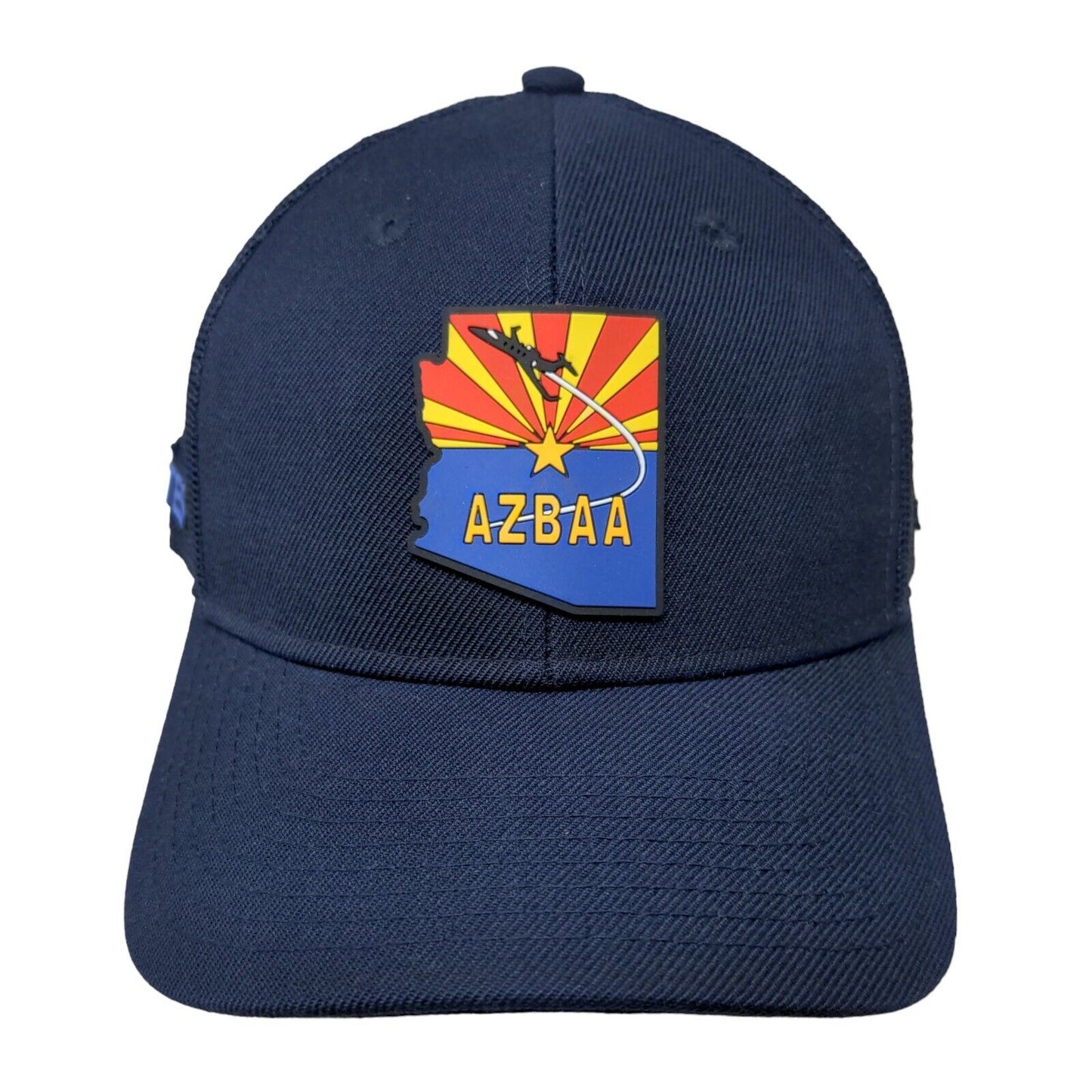 AZBAA Patch Snapback Mesh Back Trucker Hat Blue One Size Branded Bills