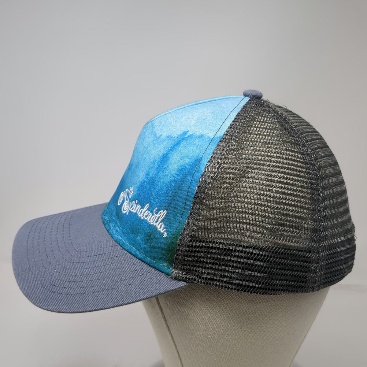Ouray Sportswear Trucker Hat Blue Gray One Size Spindarella Bicycle Forest Mesh