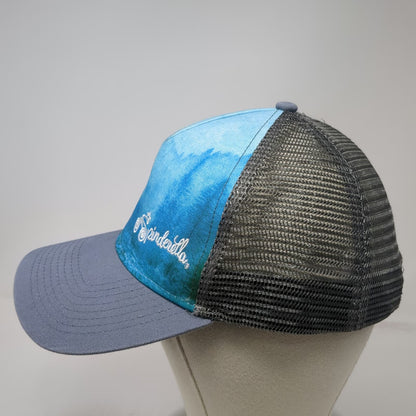 Ouray Sportswear Trucker Hat Blue Gray One Size Spindarella Bicycle Forest Mesh