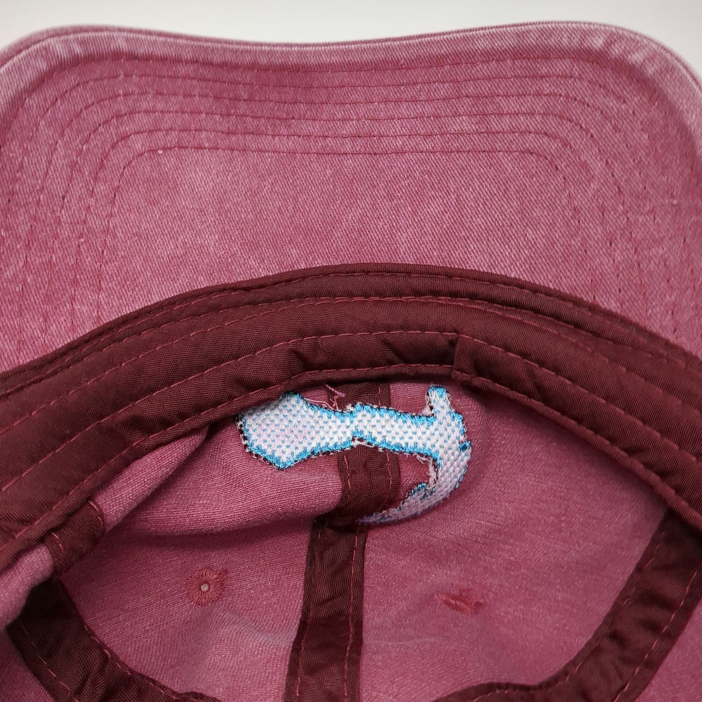 Baseball Cap Red Blue One Size Cape Cod Map Embroidered Hat Slideback Strap