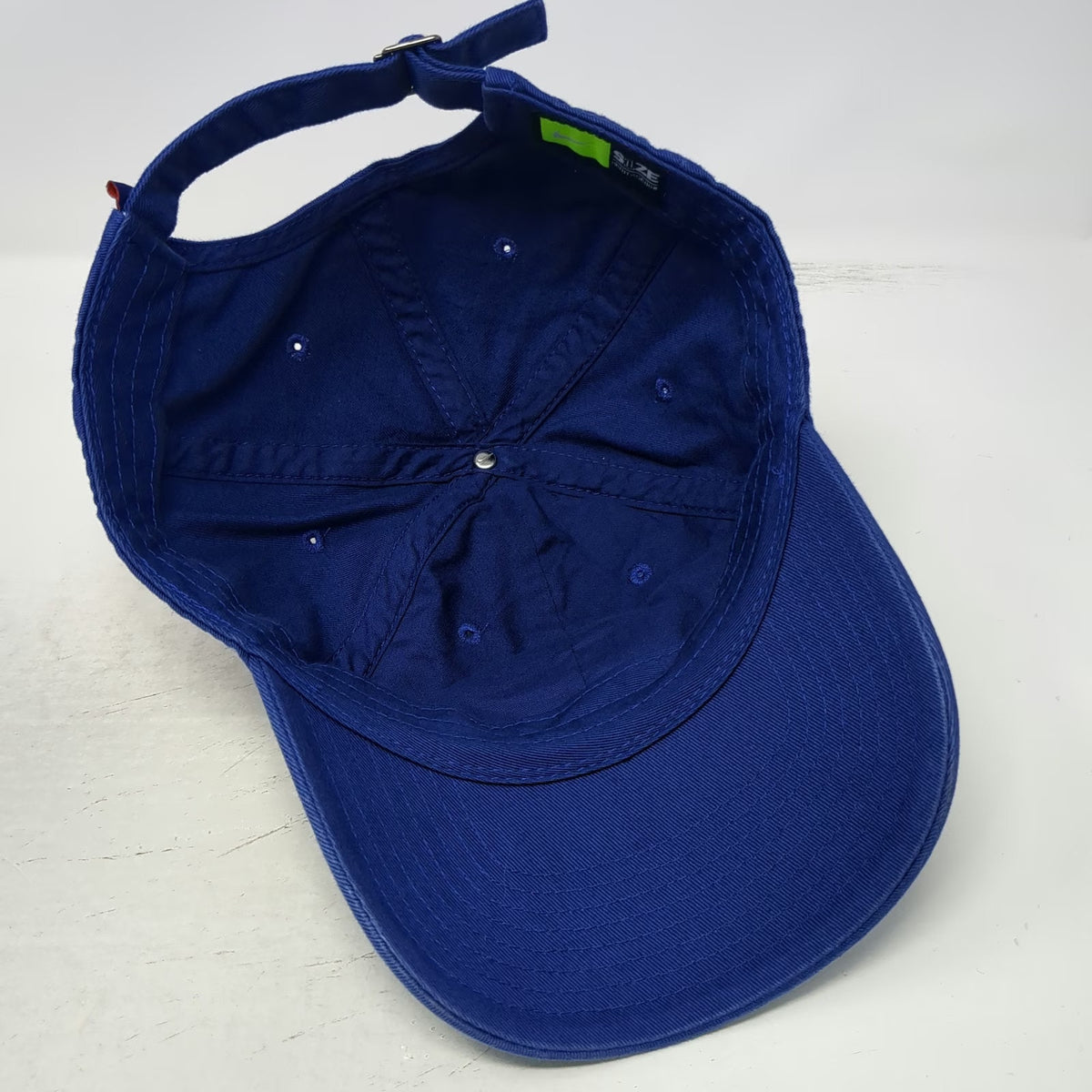 Nike Trucker Hat Blue One Size Heritage 86 Swoosh Adjustable Slideback Logo
