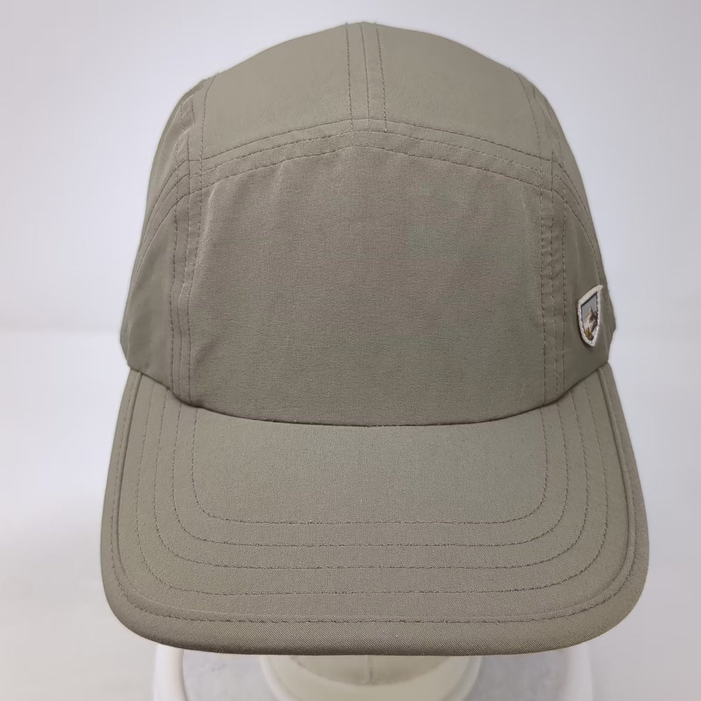 KUHL 5 Panel Hat Brown One Size Adjustable Strapback Logo Outdoor Hiking Cap
