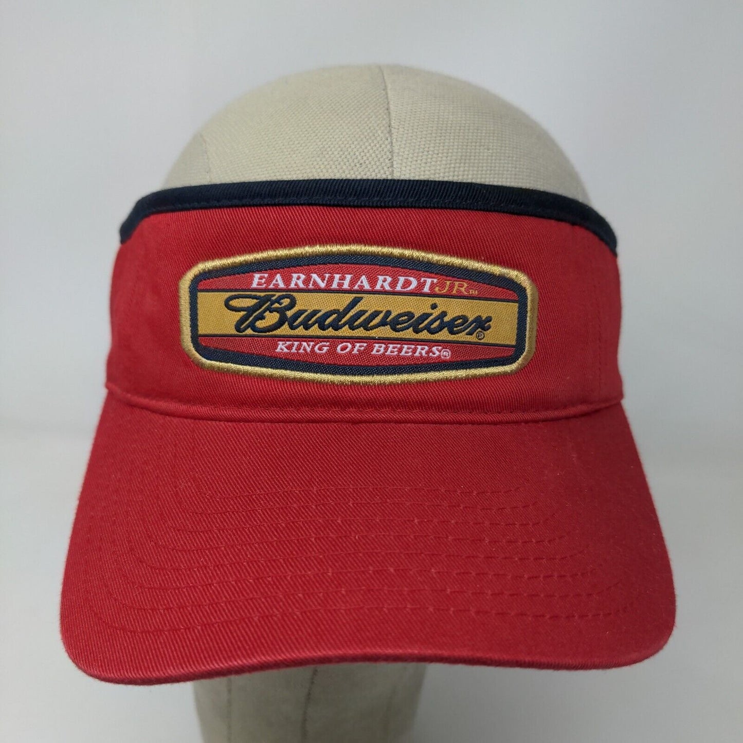 Chase Authentics Men's Strapback Sun Visor Cap Hat Red Earnhardt Jr Budweiser