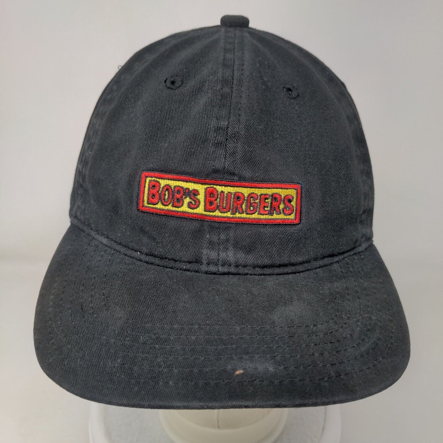 Bob's Burgers Slideback Hat Black One Size Embroidered Adjustable
