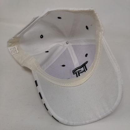 FL USA Flag Strapback Hat White One Size Embroidered Adjustable 6 Panel