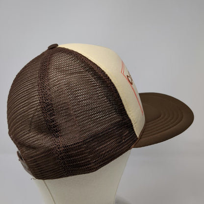 Custom Topper Trucker Hat Brown One Size Mesh Snapback Truck Graphic Foam Front