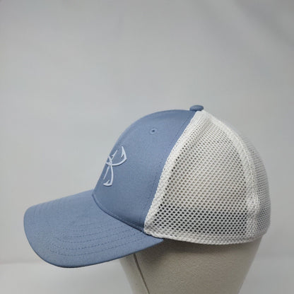 Under Armour Fish Fitted Trucker Hat Blue S/M Pro Fit Mesh Back Polyester