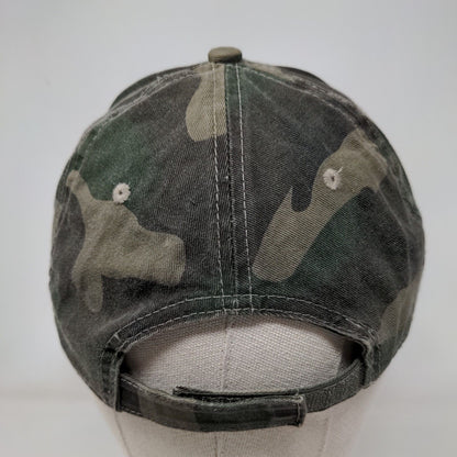 Unbranded Strapback Hat Camouflage OSFM Adjustable 6 Panel Blank
