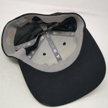 New Era Pittsburgh Steelers NFL Black Cap Size M Honeycomb Brim Stretch Fit Hat