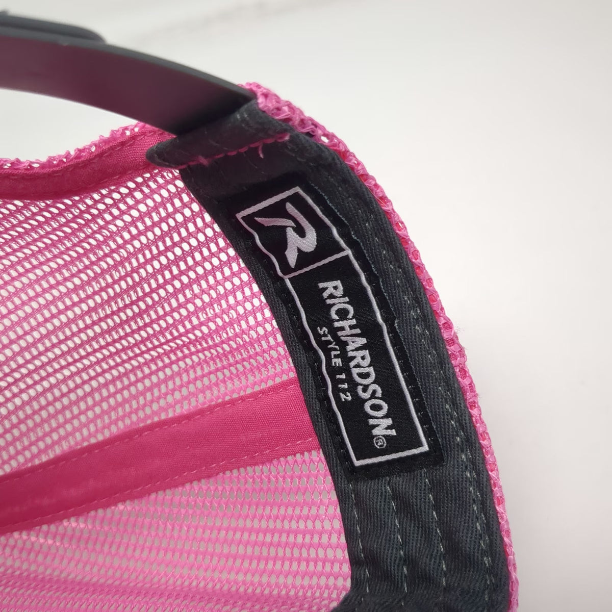 Richardson Trucker Hat Gray Pink One Size Logoff Brewing Mesh Back Snapback