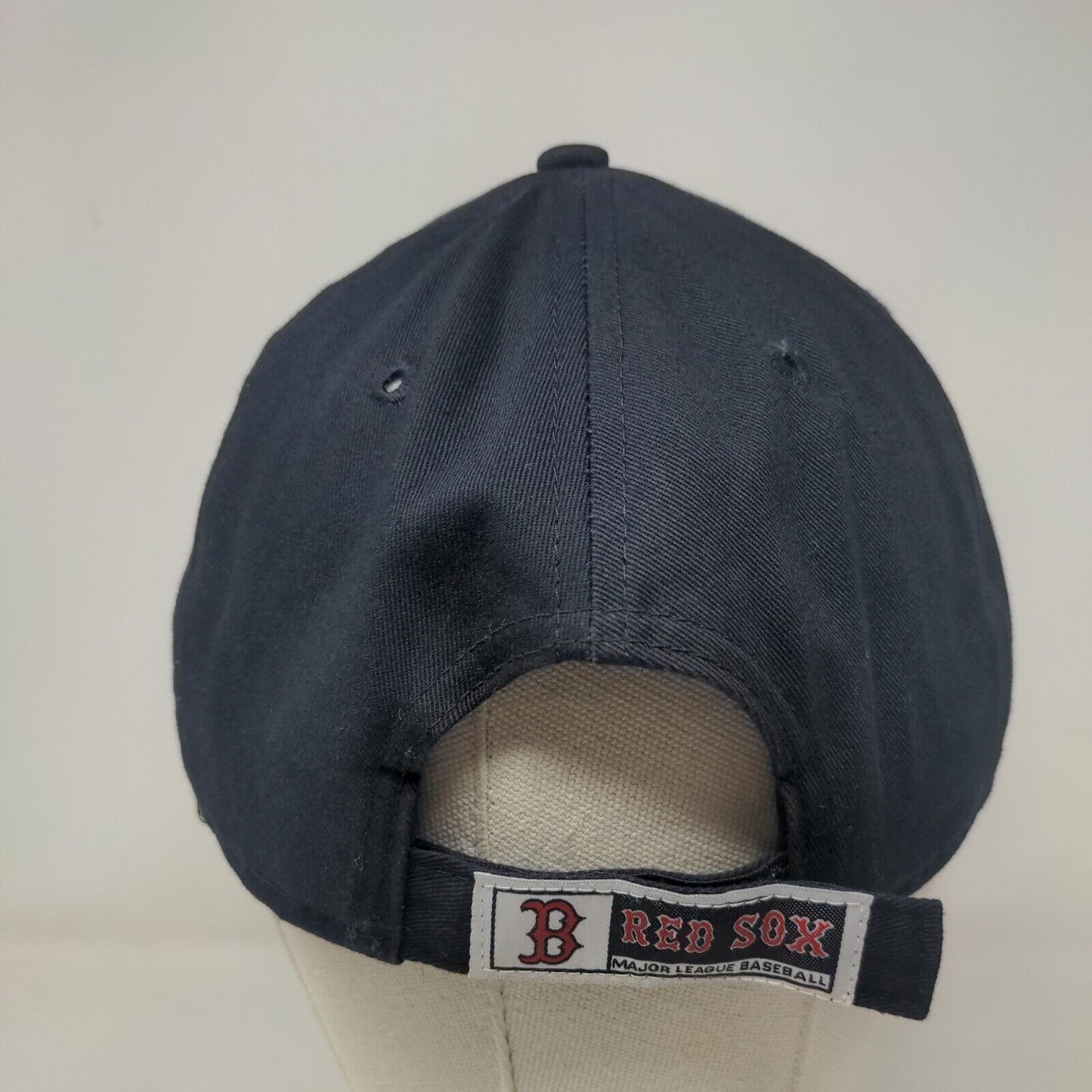 New Era Men's Strapback Hat Blue Embroidered Boston Red Sox Logo 9Forty Logo