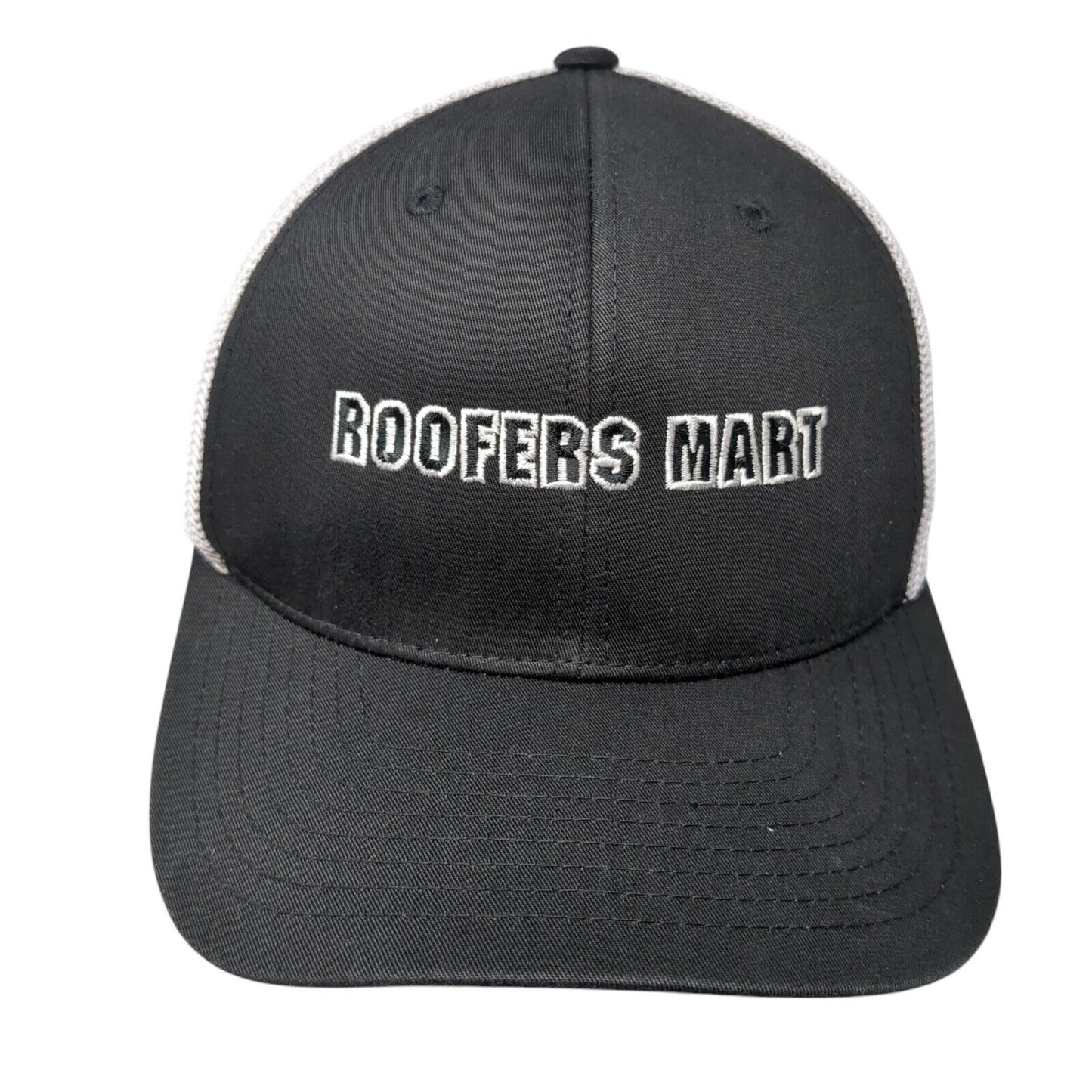Roofers Mart Fitted Mesh Back Trucker Hat Black One Size Colorblock