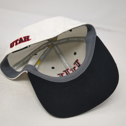 Under Armour Utah Utes NCAA Cap White M Fitted Structured Stretch Fit Logo Hat