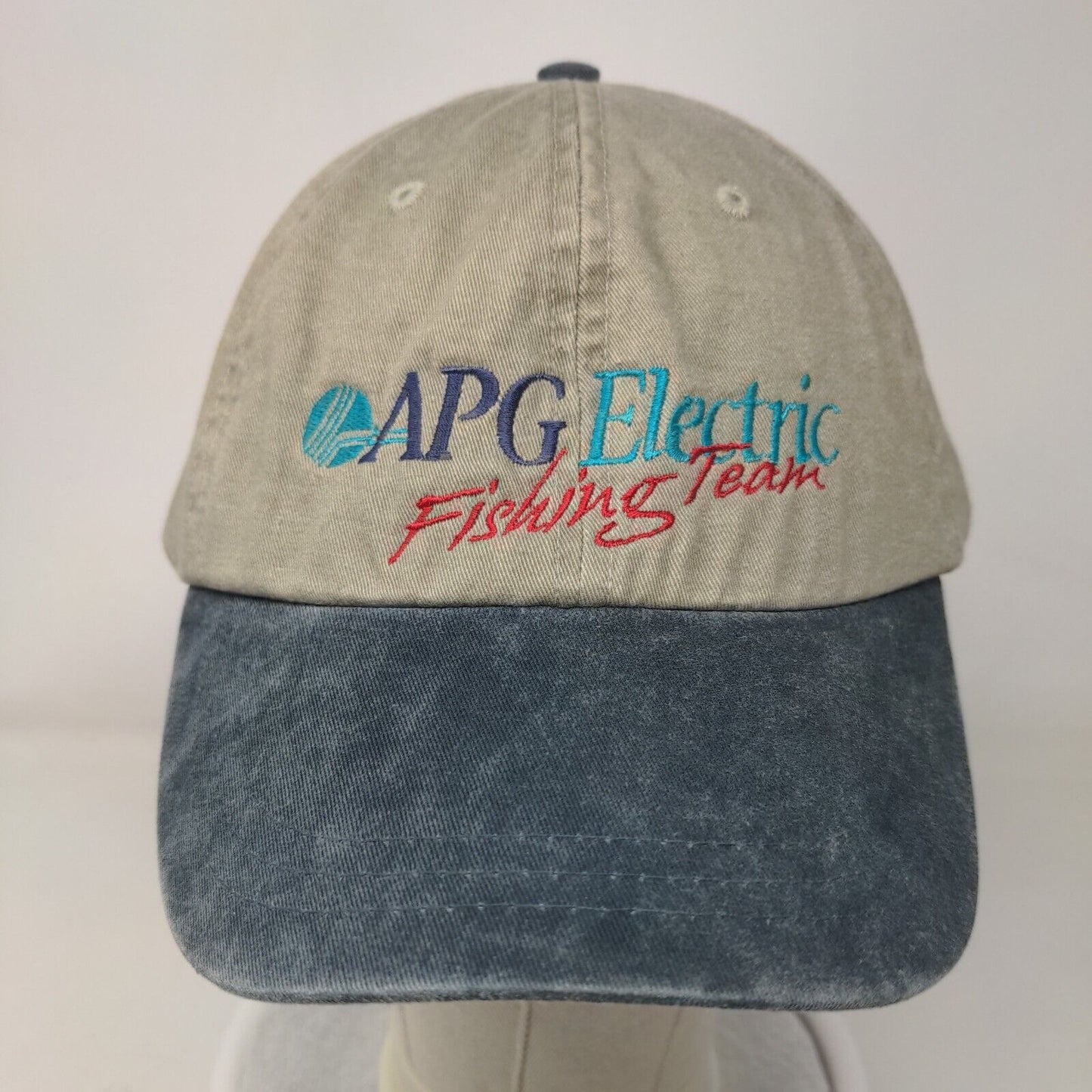 APG Electric Fishing Team Slideback Hat Tan One Size Adjustable Embroidered