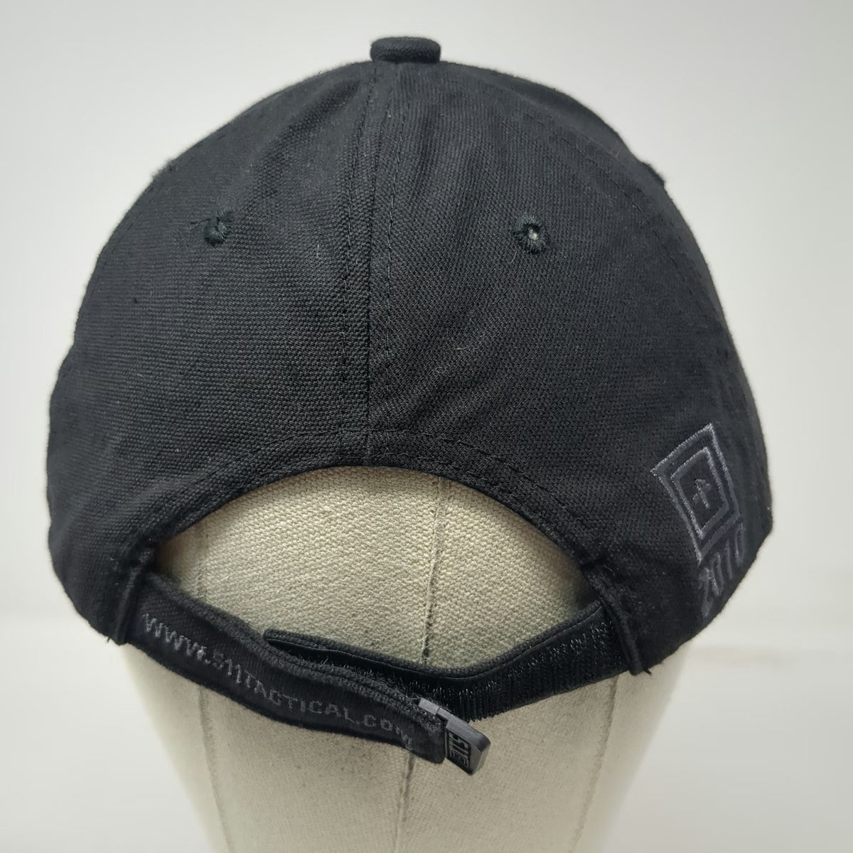 5.11 Tactical Baseball Cap Black One Size Strapback Gray Bill Accent Logo Hat