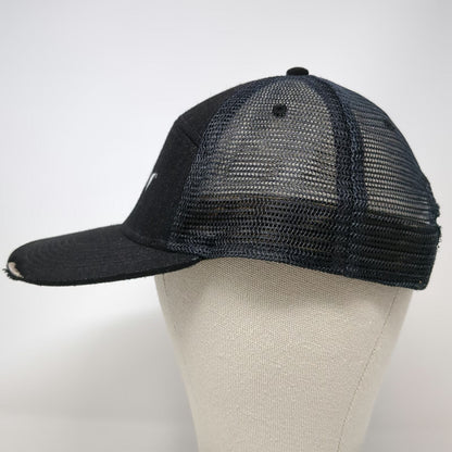 Snowbird Trucker Hat Black One Size 5 Panel Mesh Snapback Ski Resort Utah Logo
