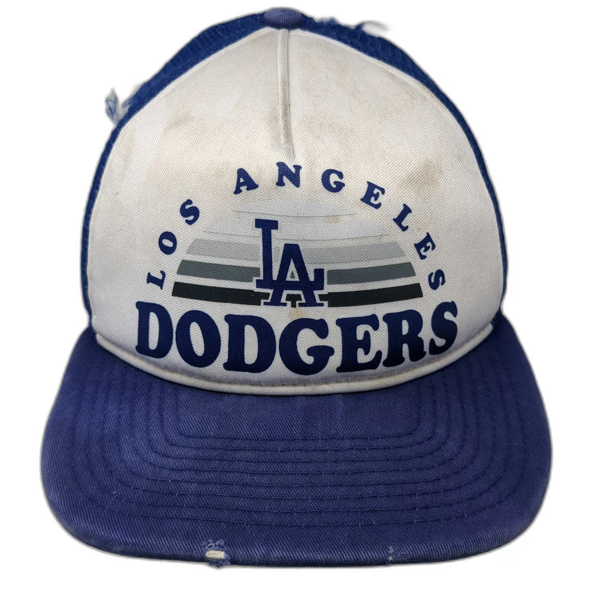 New Era MLB Los Angeles Dodgers Blue Trucker Hat One Size Snapback Mesh Graphic
