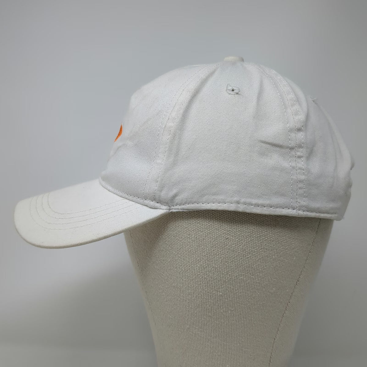 Outdoor Cap 5 Panel White One Size Snapback Hat Orange Logo Point32Health Corp
