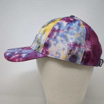 Neff Baseball Cap Purple Blue Yellow One Size Tie Dye Graffiti Logo Hat