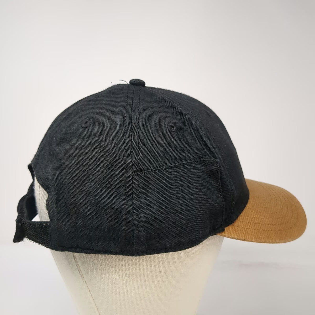 George Baseball Cap Black Brown One Size Two Tone Metal Hammer Pickaxe Rivet Hat