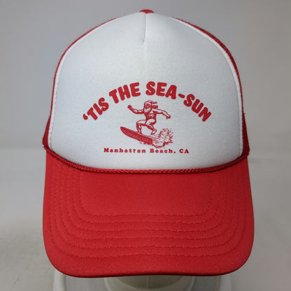 Otto Trucker Hat Red White OSFM Manhattan Beach CA Surfing Santa Xmas 2024 Foam