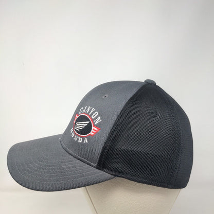 Canyon Honda Fitted Mesh Back Trucker Hat Gray L/XL Colorblock Fitmax 70